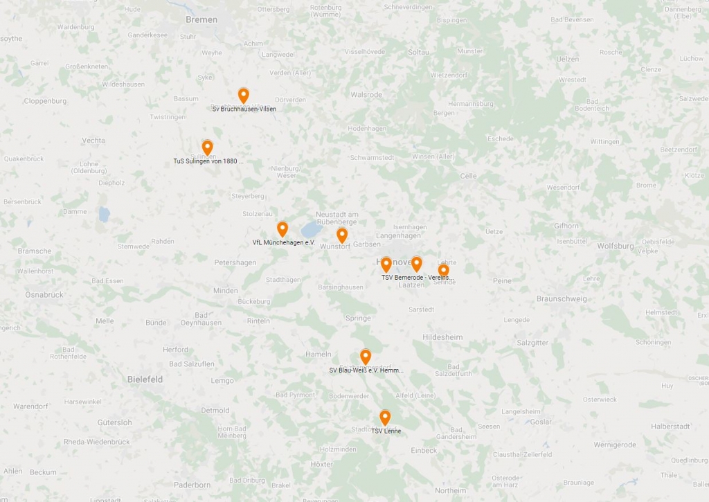 rrWeite Wege zu den Spielorten fr die Staffelteilnehmer